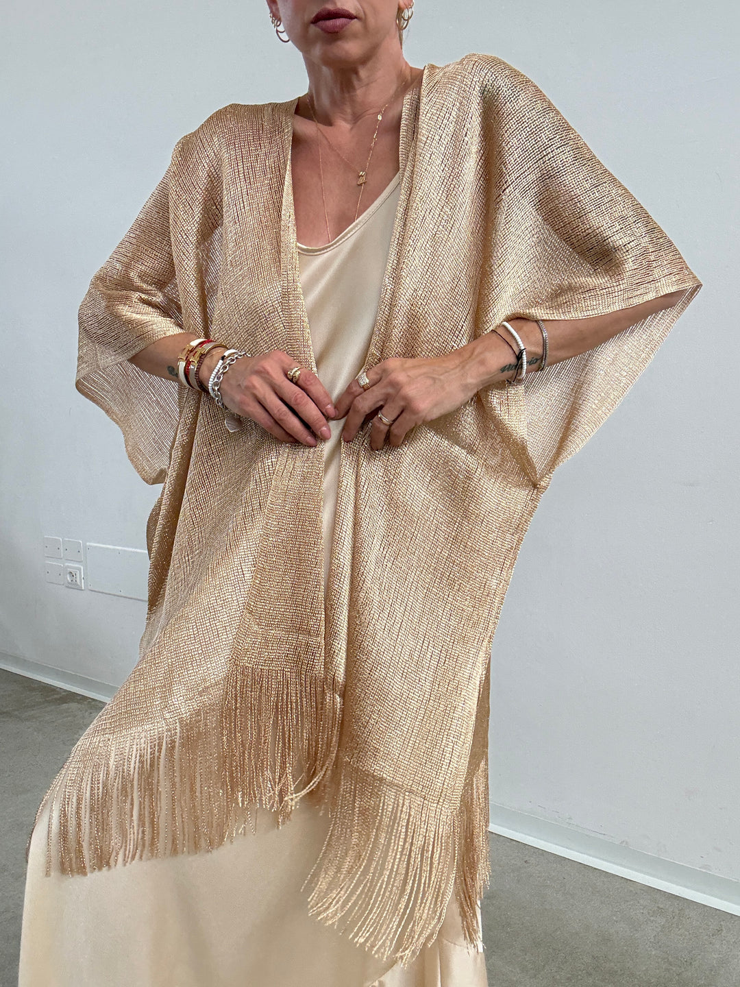 PONCHO LUREX ORO