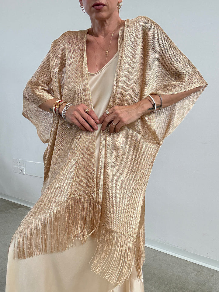 PONCHO LUREX ORO