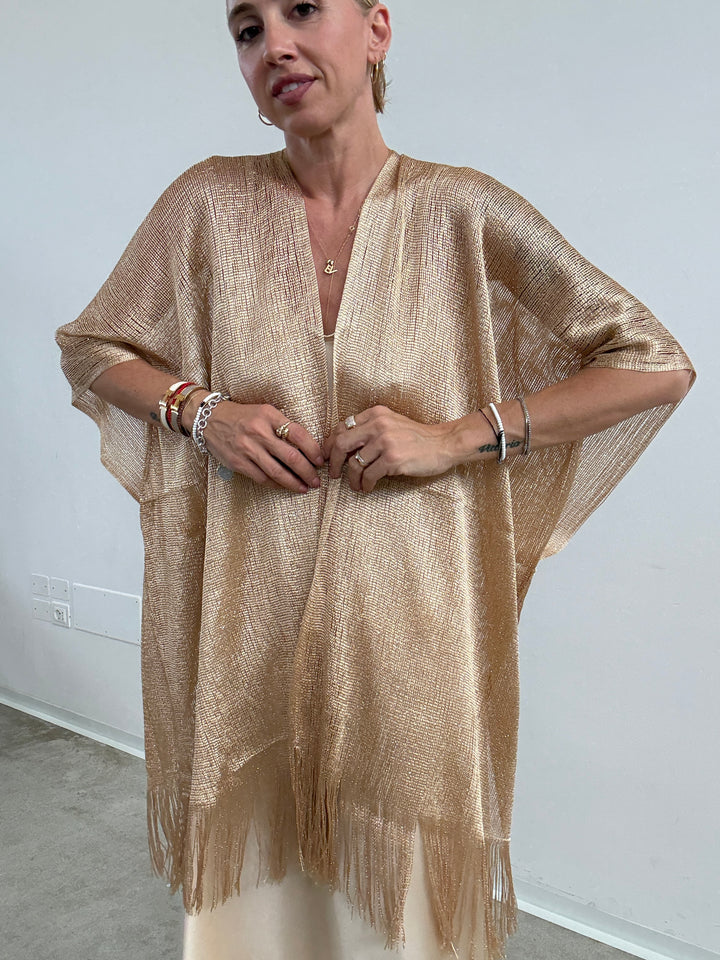 PONCHO LUREX ORO