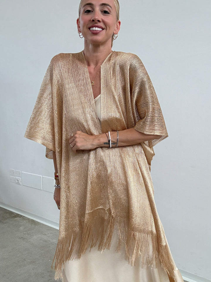PONCHO LUREX ORO