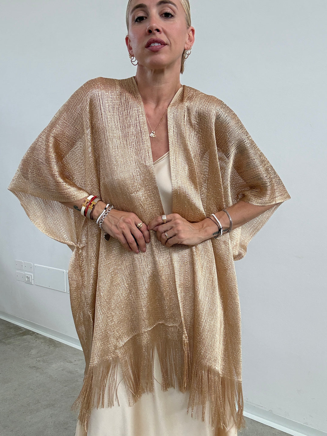 PONCHO LUREX ORO