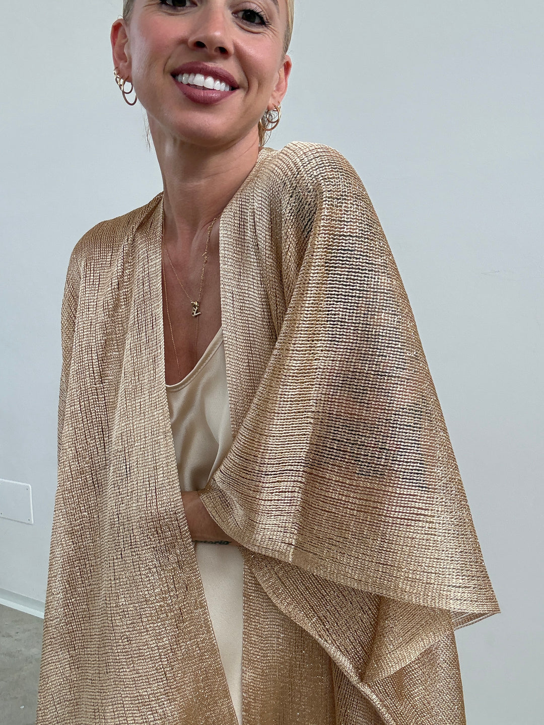 PONCHO LUREX ORO