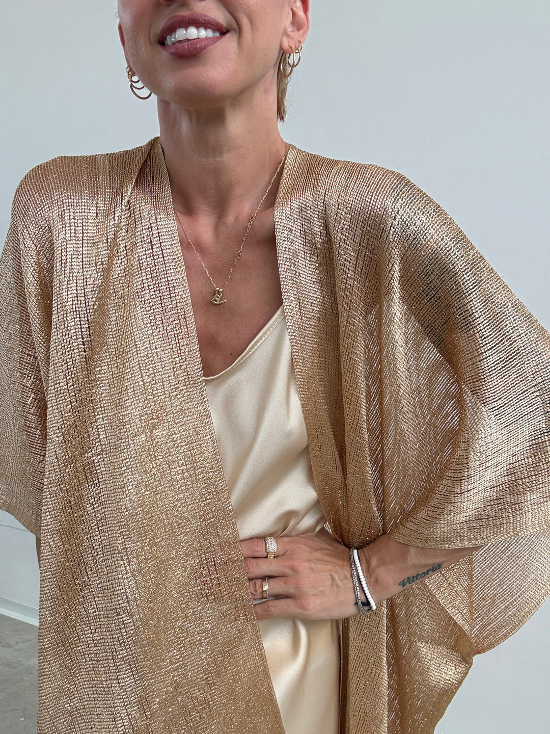 PONCHO LUREX ORO