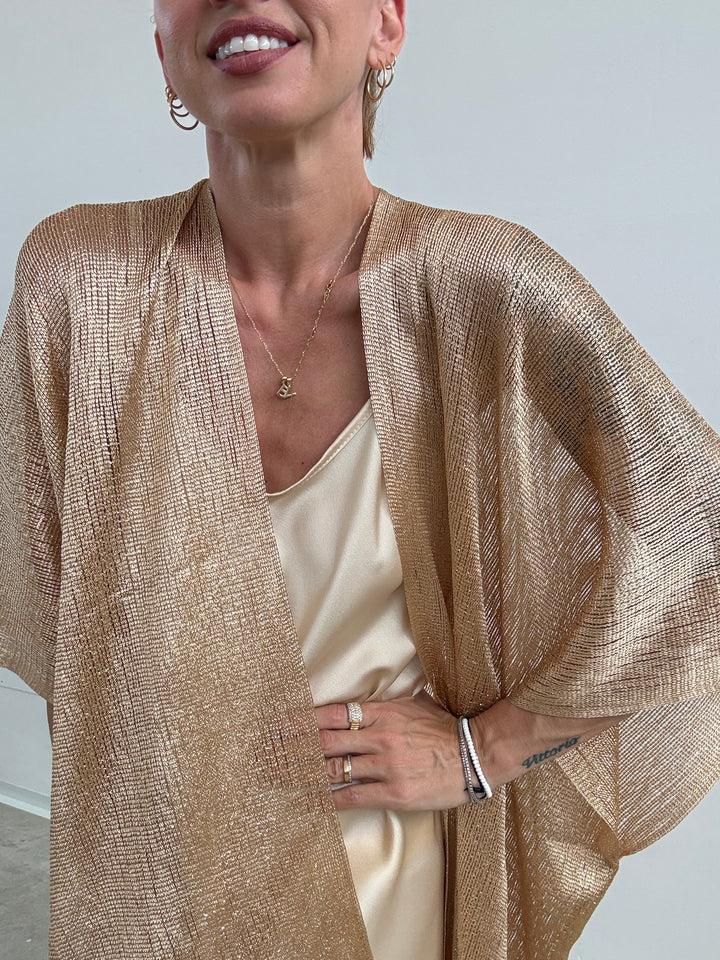 PONCHO LUREX ORO