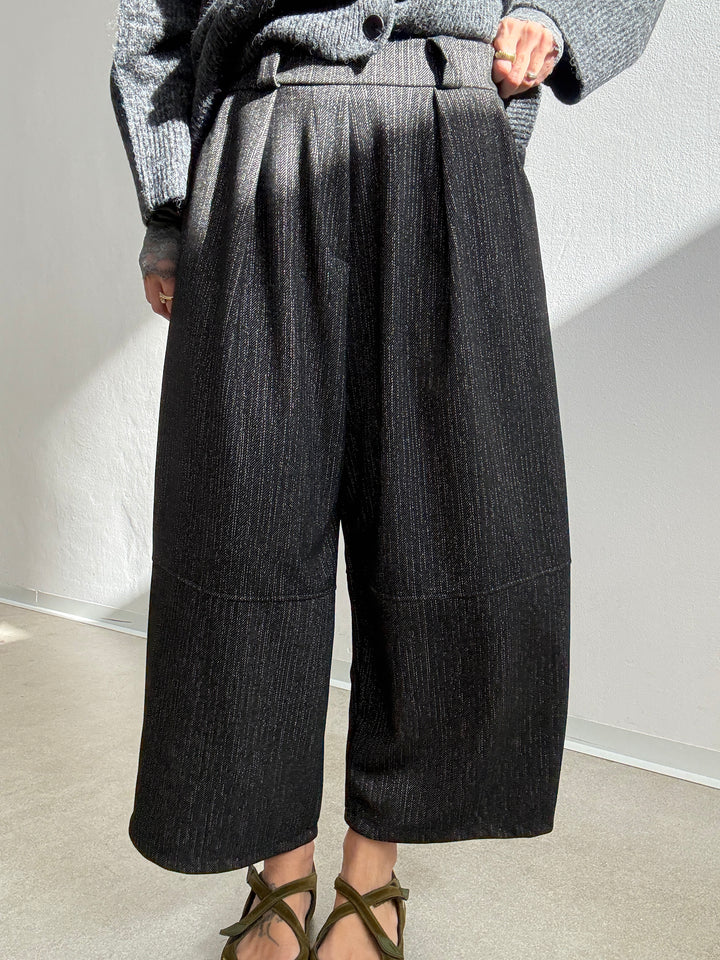 PANTA OVETTO TEXTURE ANTRACITE/PANNA