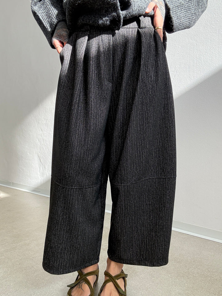 PANTA OVETTO TEXTURE ANTRACITE/PANNA
