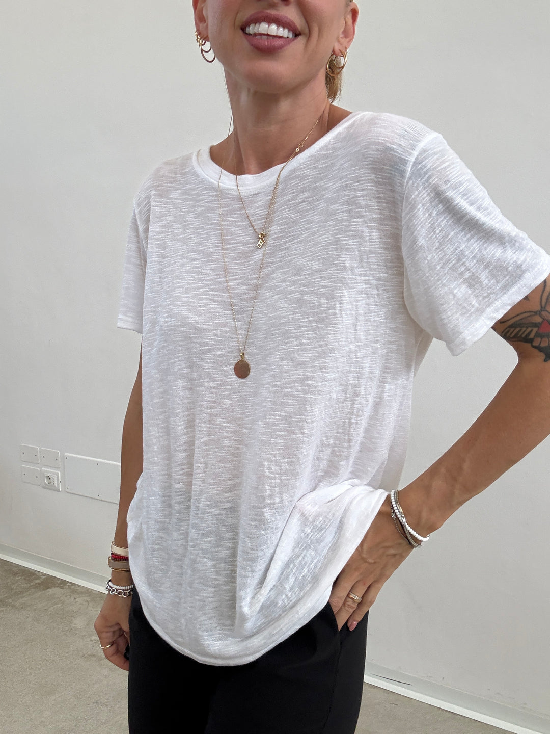 TSHIRT SCATOLA FIAMMATA BIANCA