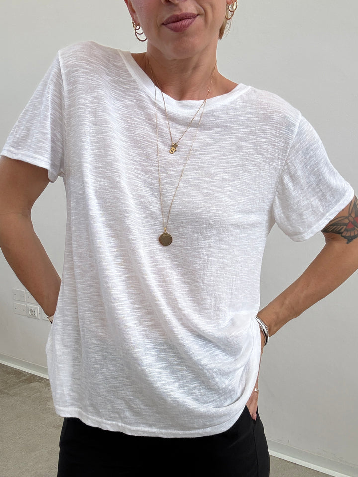 TSHIRT SCATOLA FIAMMATA BIANCA