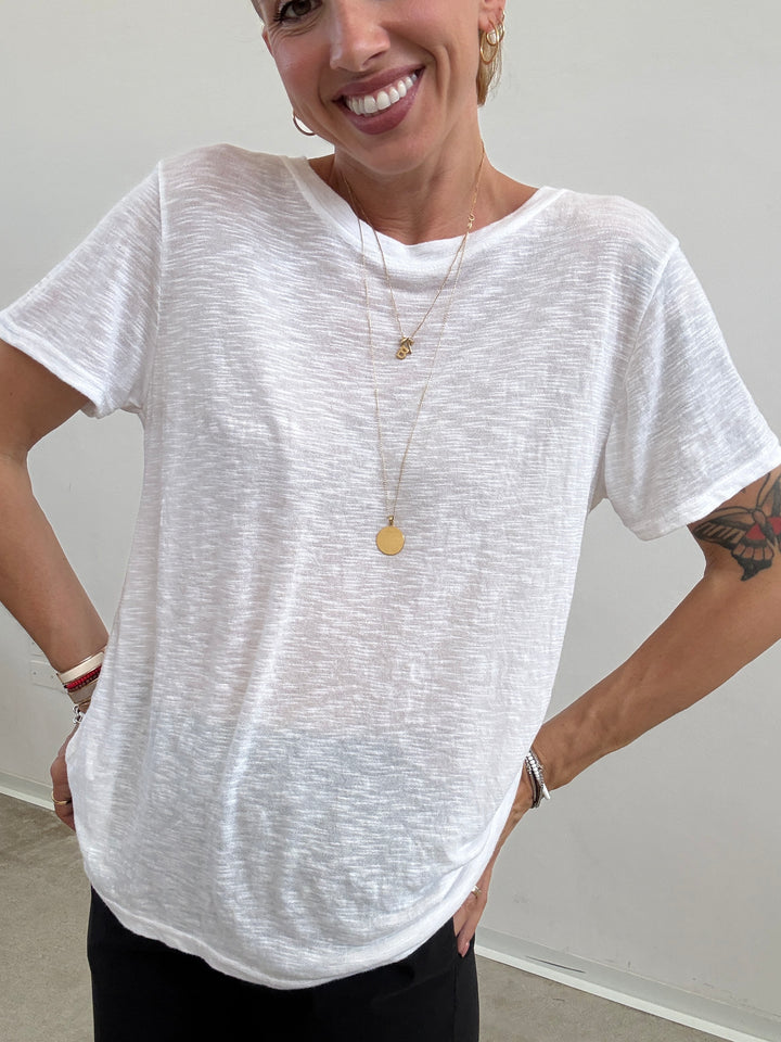 TSHIRT SCATOLA FIAMMATA BIANCA