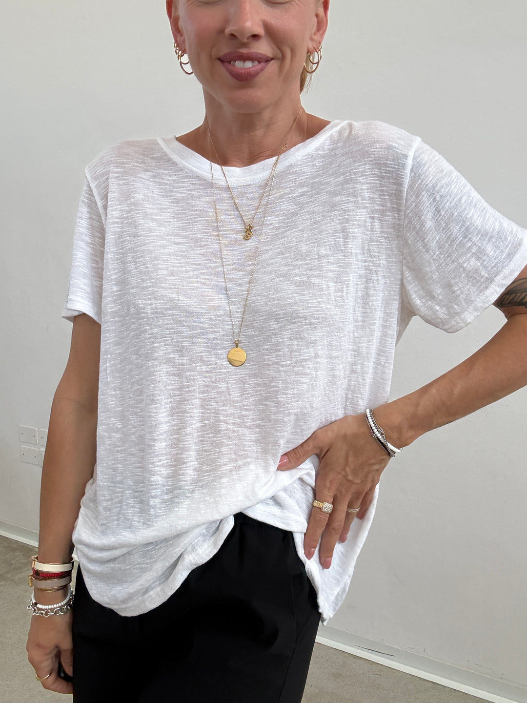 TSHIRT SCATOLA FIAMMATA BIANCA