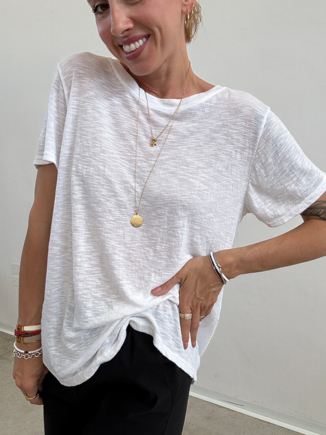 TSHIRT SCATOLA FIAMMATA BIANCA