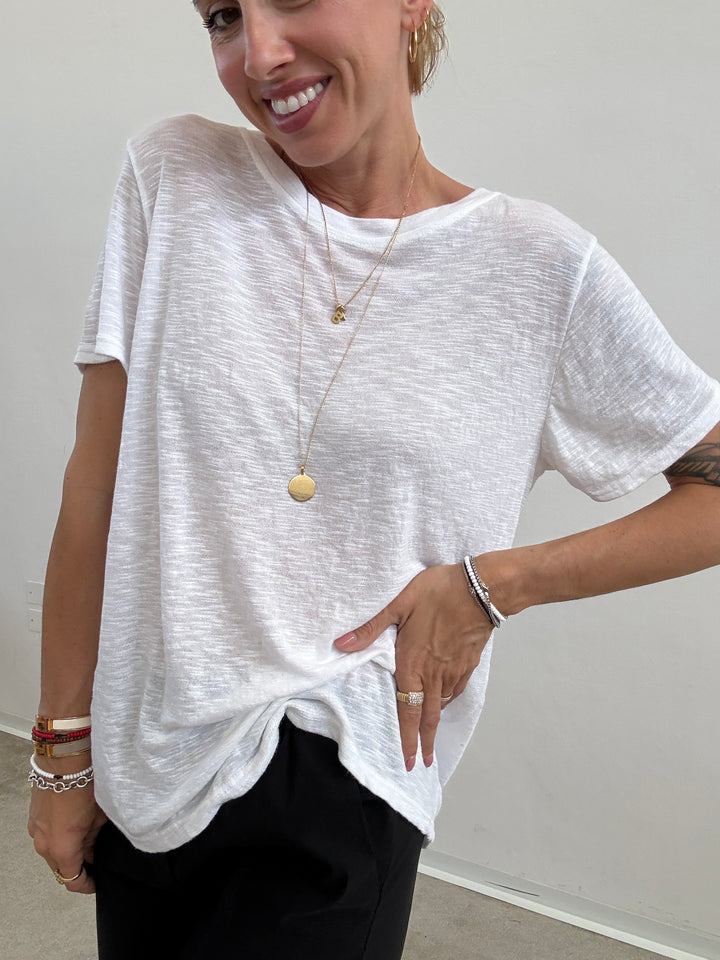 TSHIRT SCATOLA FIAMMATA BIANCA