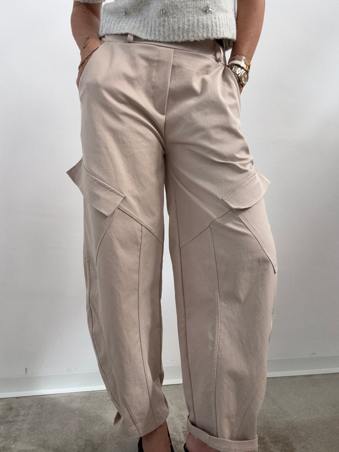 PANTA BRIGITTE CARGO LIGHTBEIGE