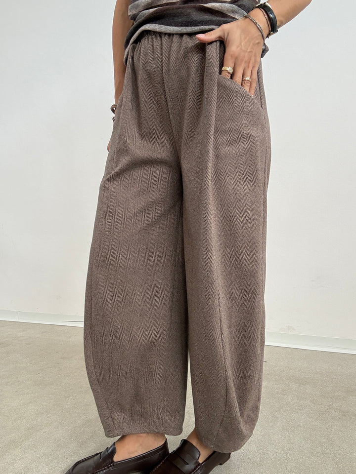 PANTA ISABELLA SPINATO BEIGE