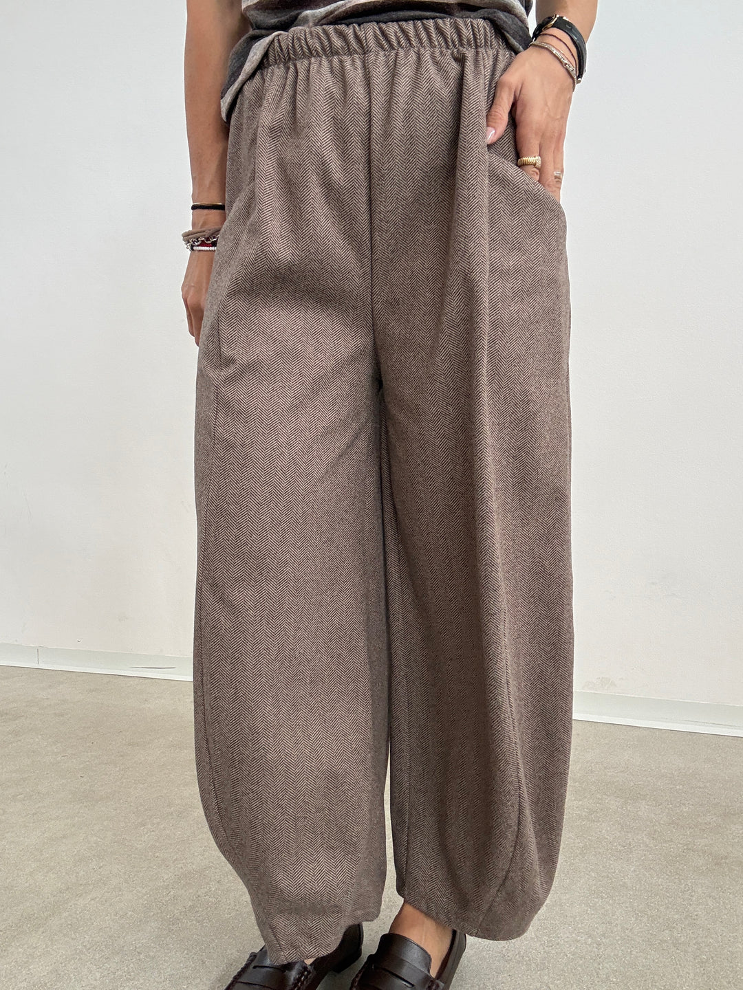 PANTA ISABELLA SPINATO BEIGE