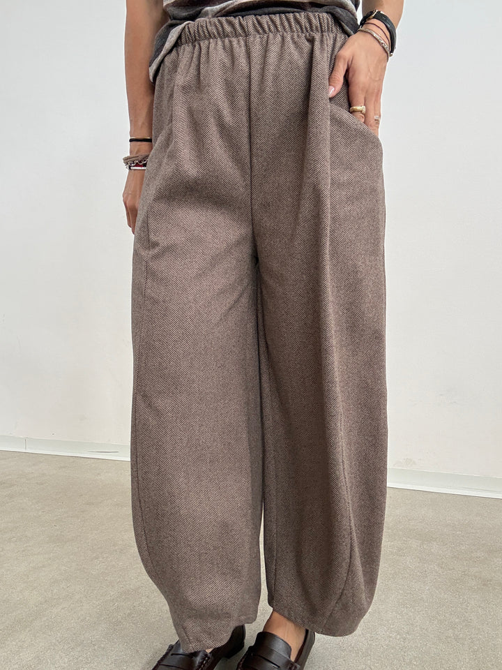 PANTA ISABELLA SPINATO BEIGE