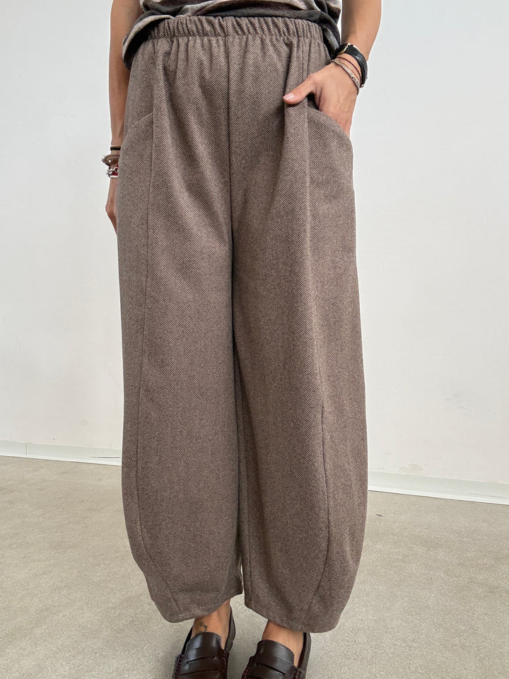 PANTA ISABELLA SPINATO BEIGE