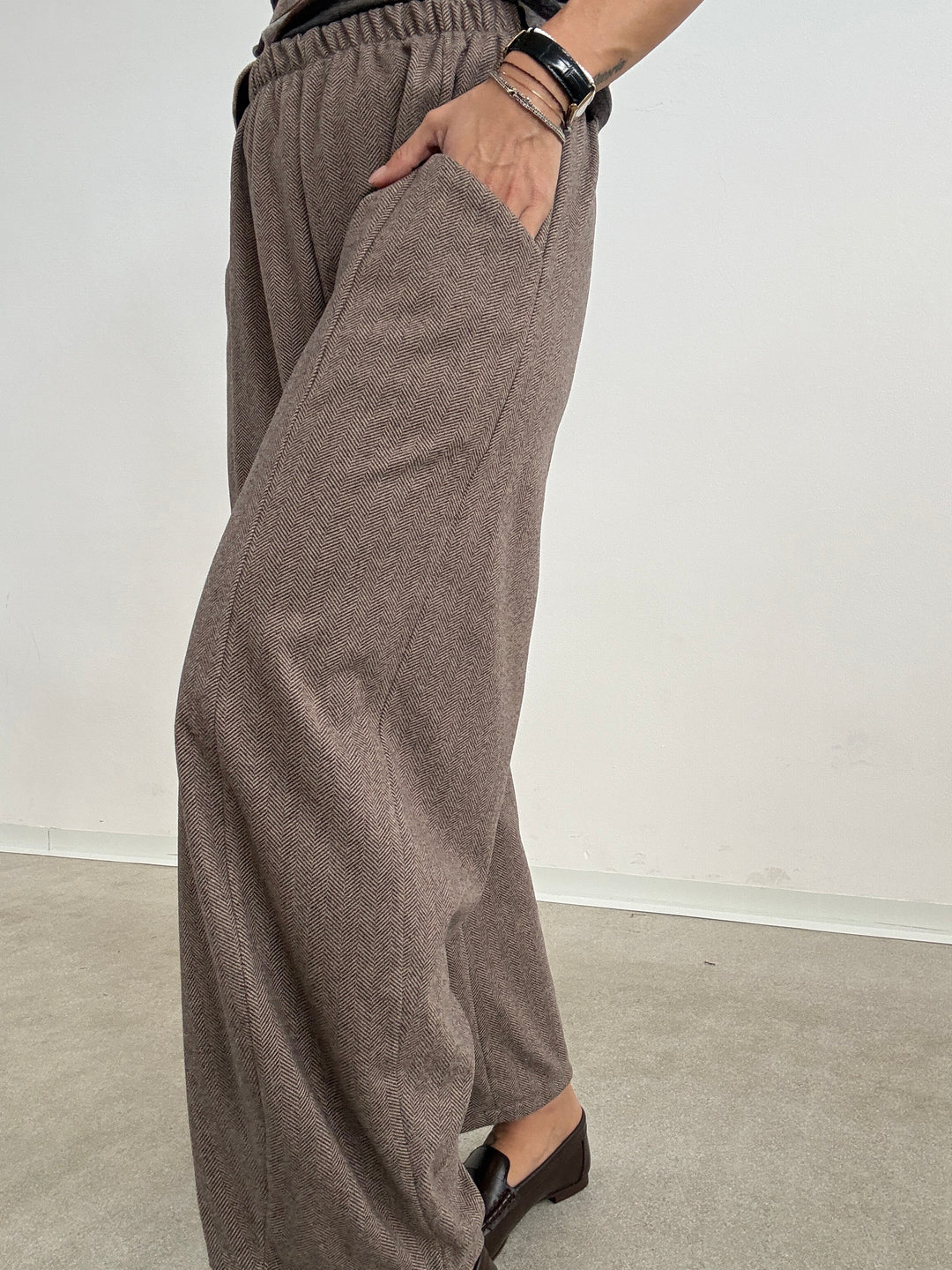 PANTA ISABELLA SPINATO BEIGE