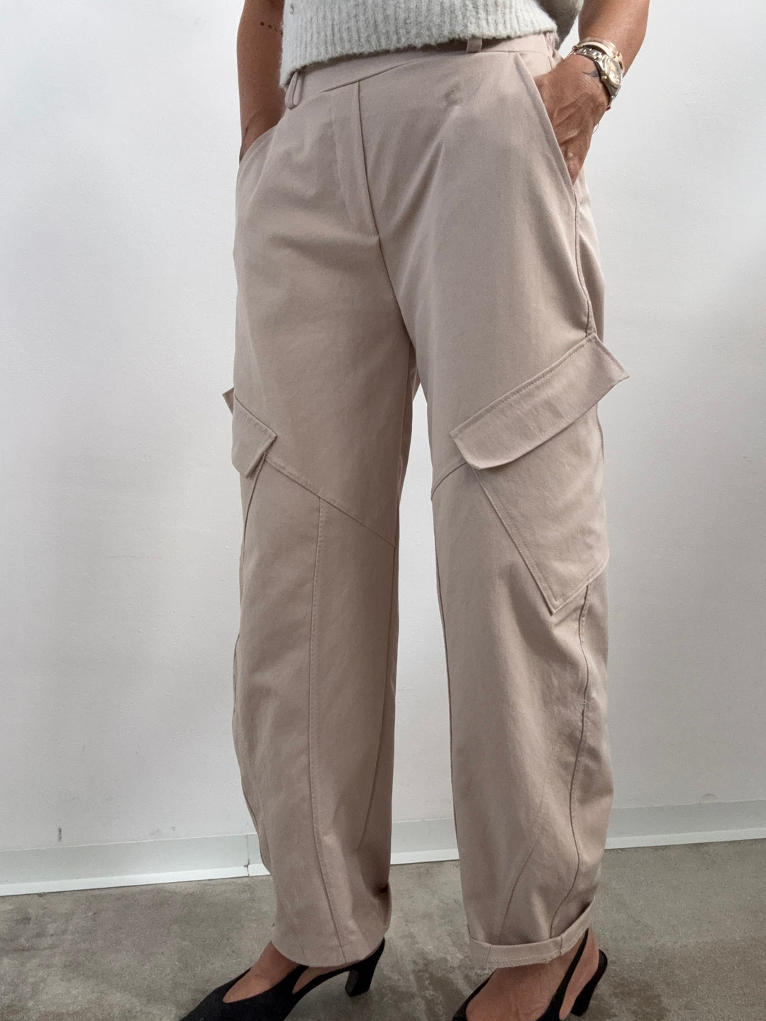 PANTA BRIGITTE CARGO LIGHTBEIGE