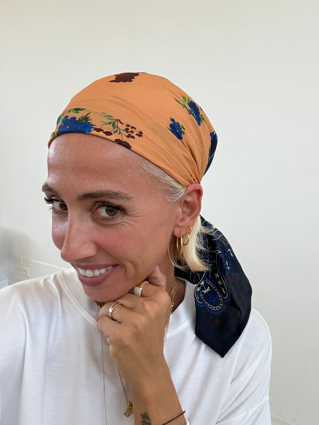 FOULARD FANTASIA TIGRE ALBICOCCA