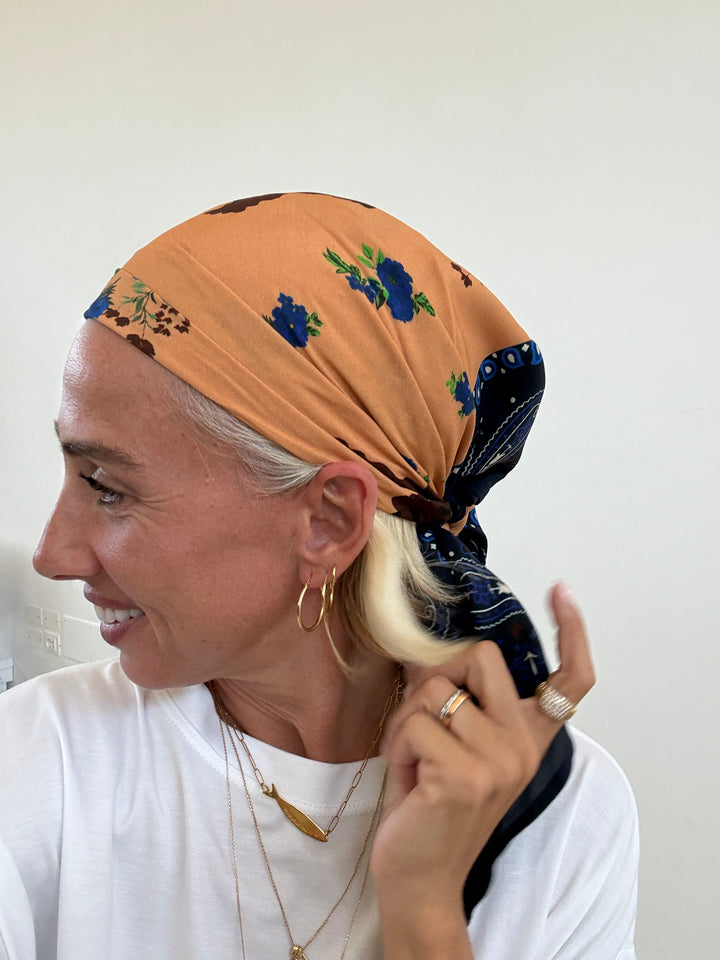 FOULARD FANTASIA TIGRE ALBICOCCA