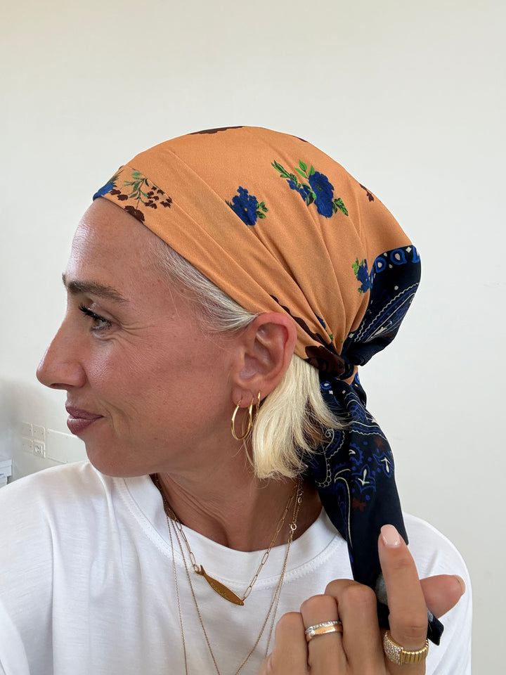 FOULARD FANTASIA TIGRE ALBICOCCA