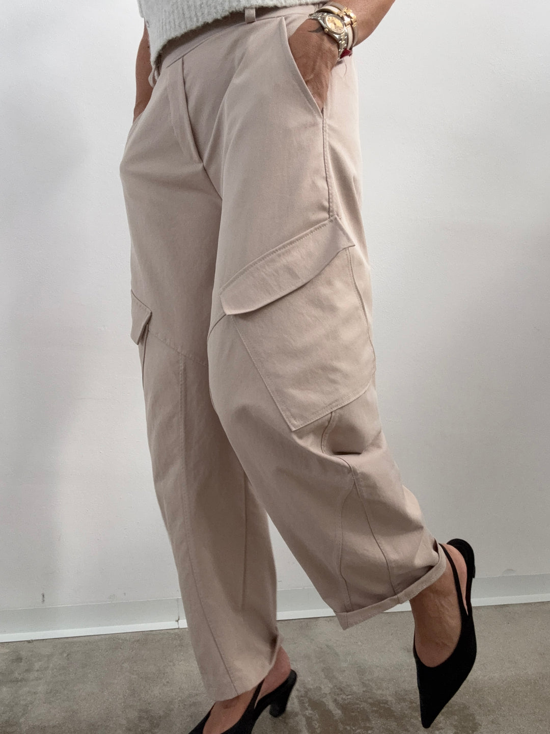 PANTA BRIGITTE CARGO LIGHTBEIGE