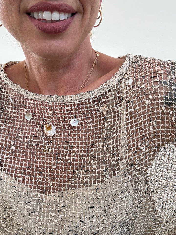 MAGLIA MINORCA RETE LIGHTBEIGE