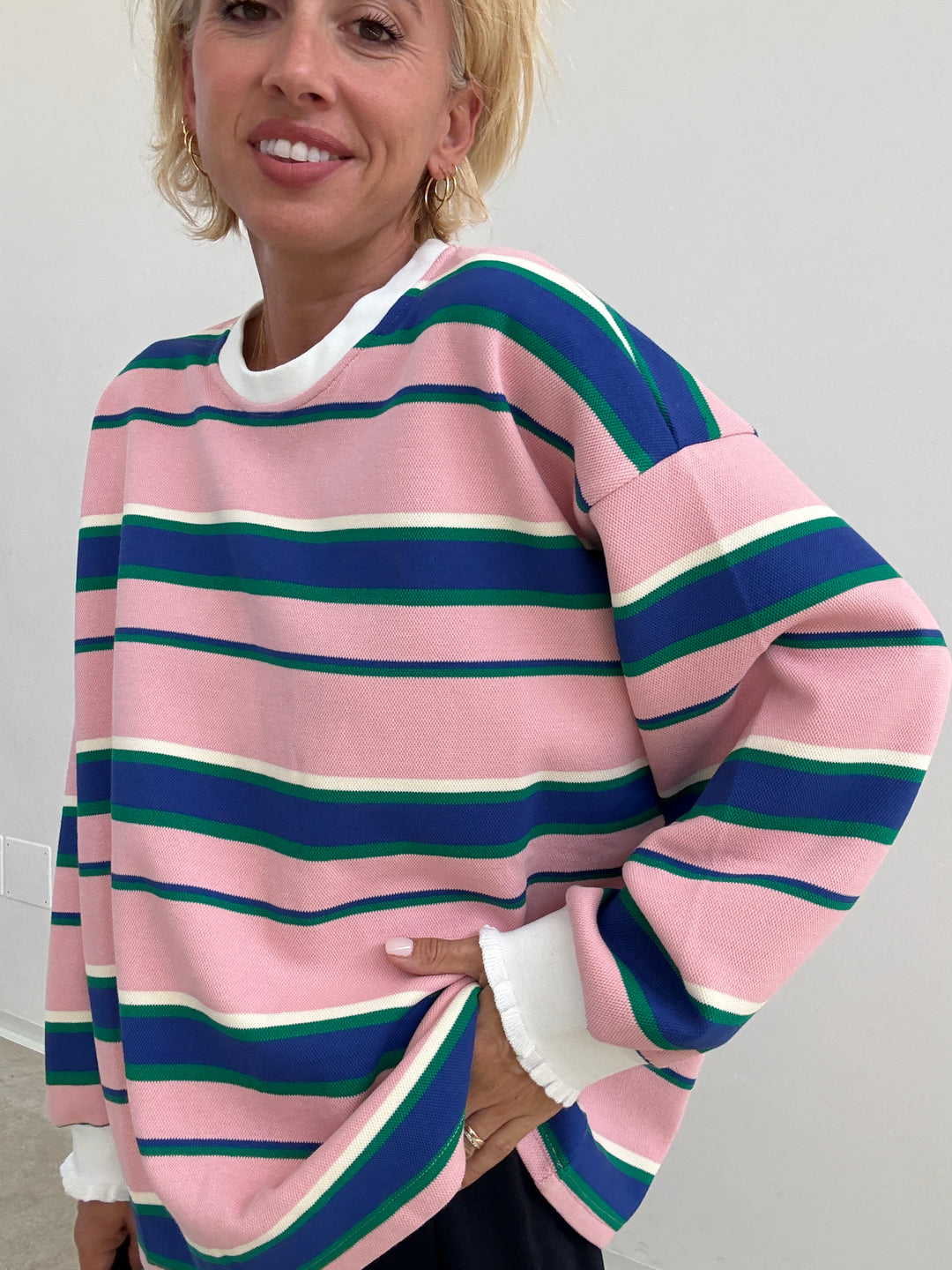 MAGLIA PIQUET RIGA ROSA/BLUETTE