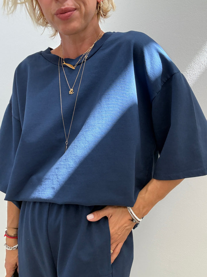 FELPA M/CORTA BLU NAVY