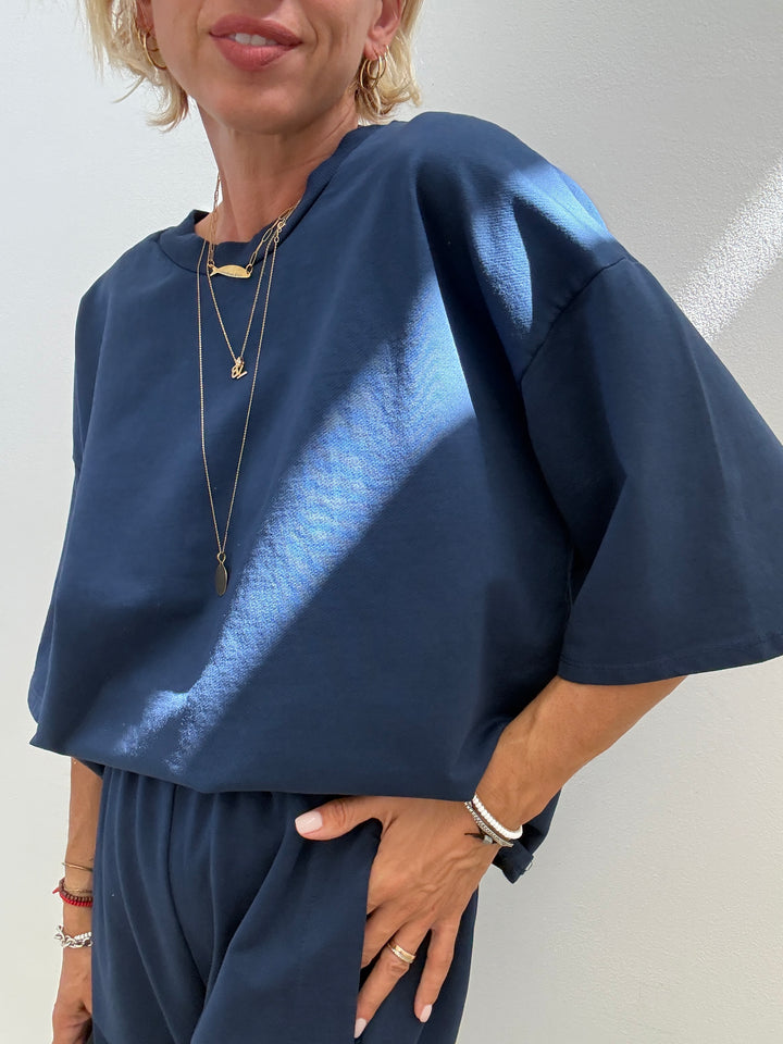 FELPA M/CORTA BLU NAVY
