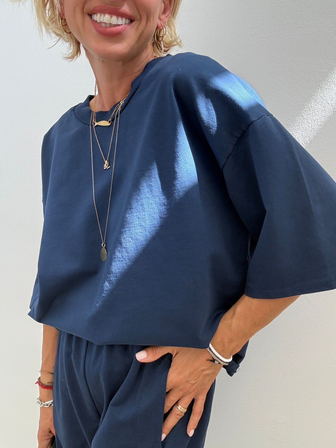 FELPA M/CORTA BLU NAVY