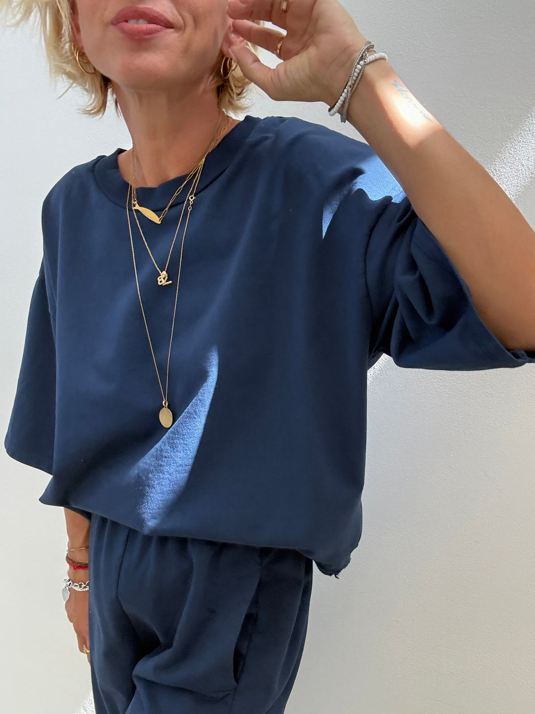 FELPA M/CORTA BLU NAVY