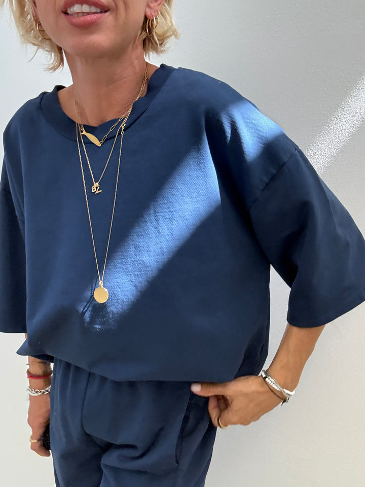 FELPA M/CORTA BLU NAVY
