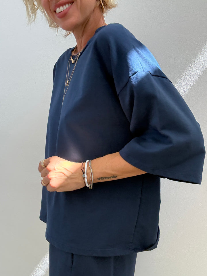 FELPA M/CORTA BLU NAVY