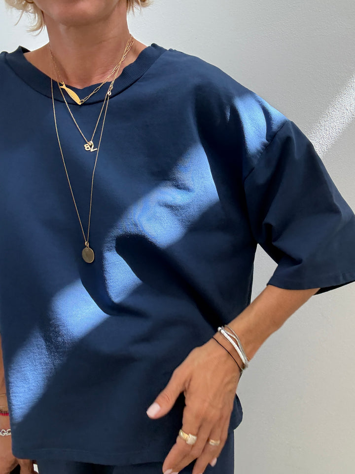 FELPA M/CORTA BLU NAVY