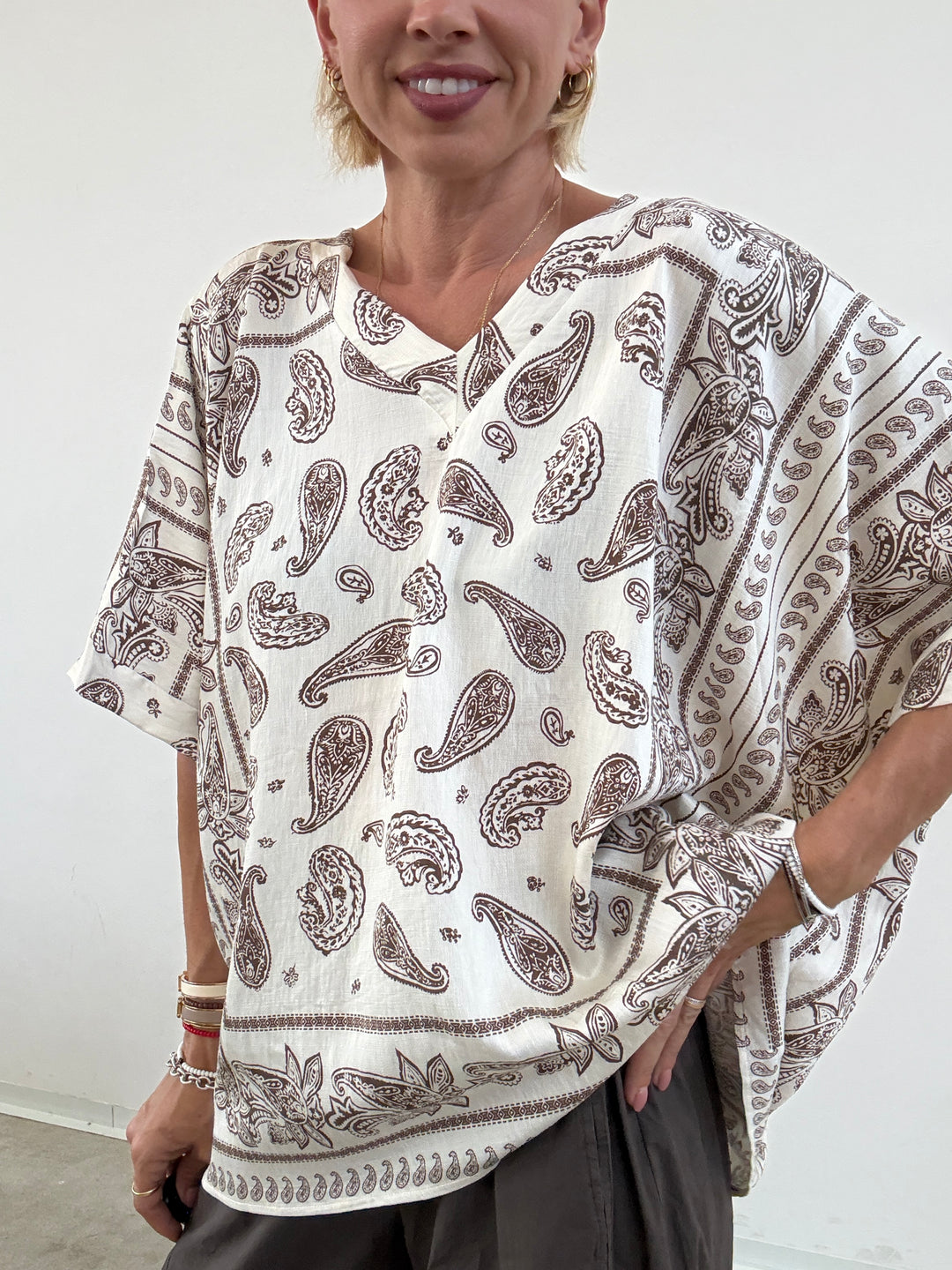 MAGLIA PAISLEY AVORIO