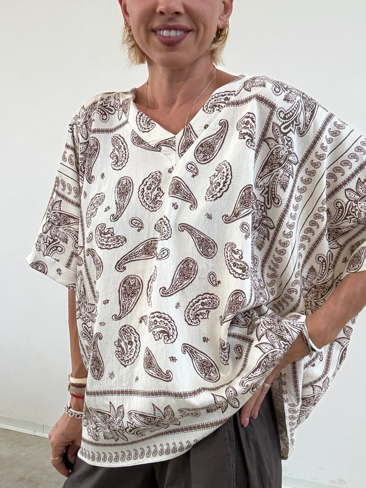 MAGLIA PAISLEY AVORIO