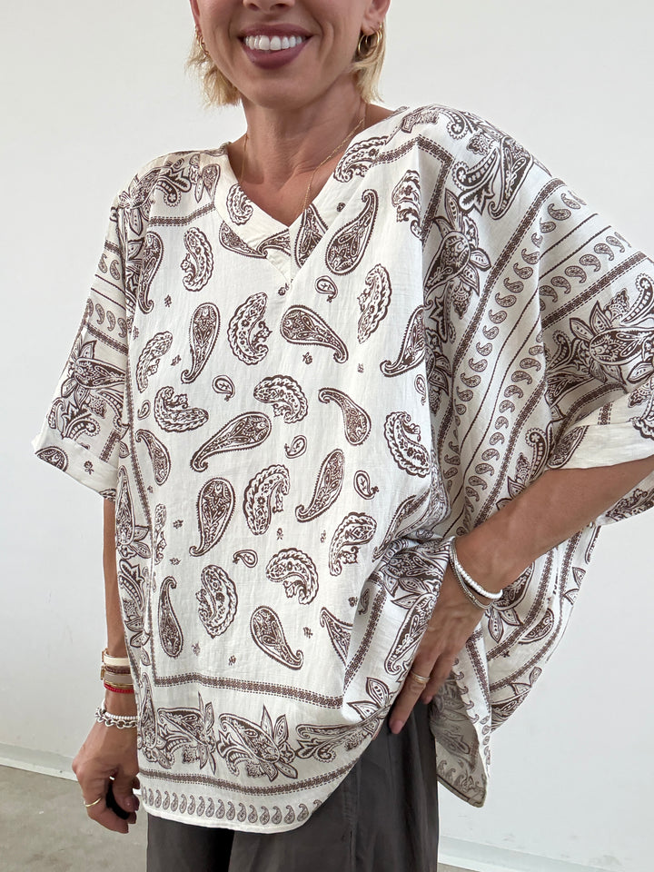 MAGLIA PAISLEY AVORIO