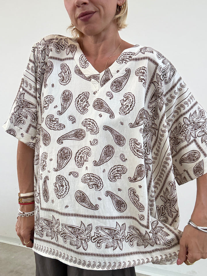 MAGLIA PAISLEY AVORIO