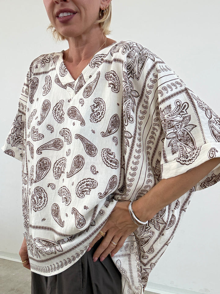 MAGLIA PAISLEY AVORIO