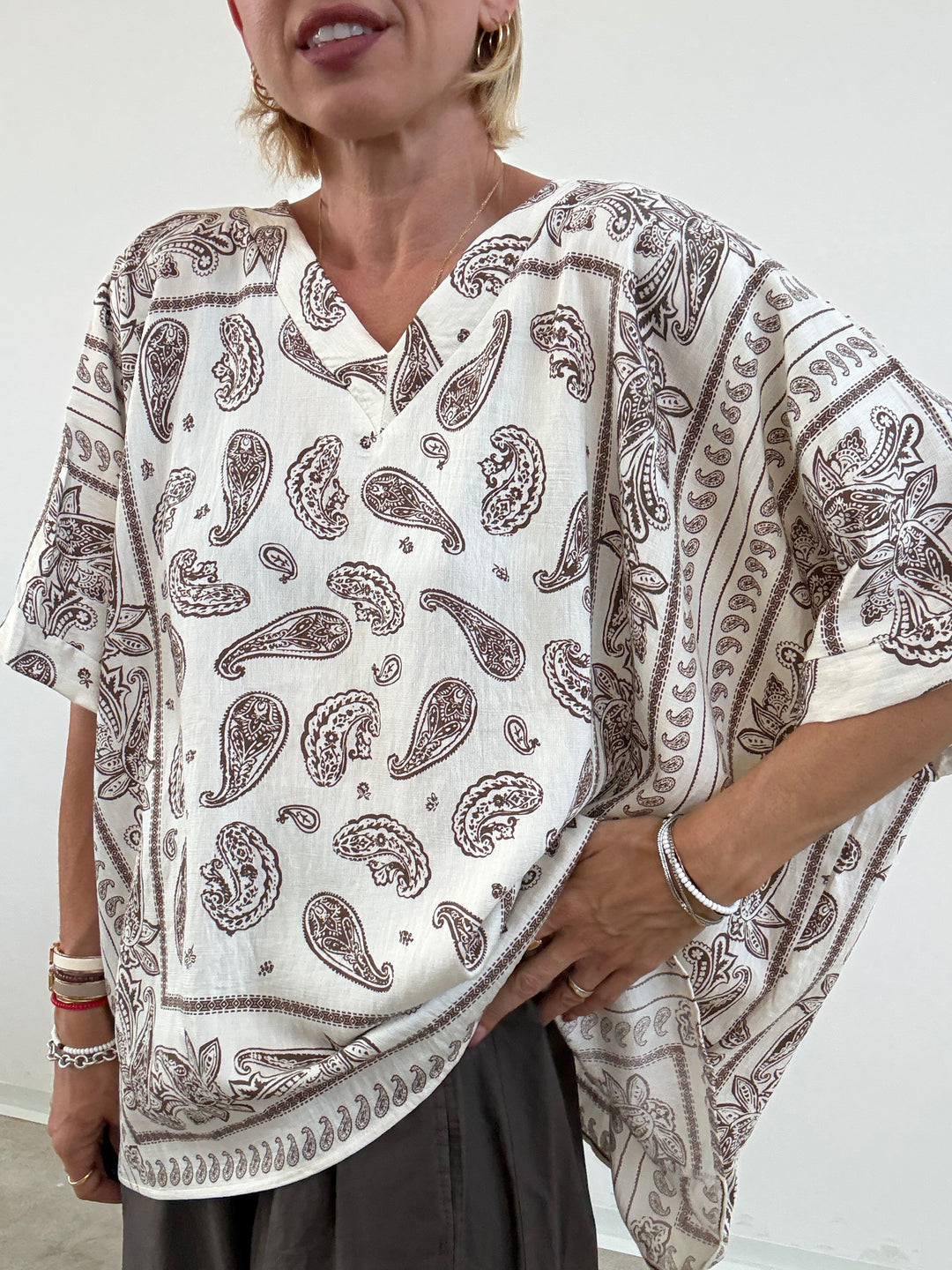 MAGLIA PAISLEY AVORIO
