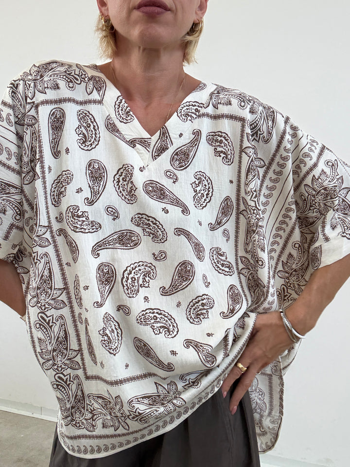 MAGLIA PAISLEY AVORIO