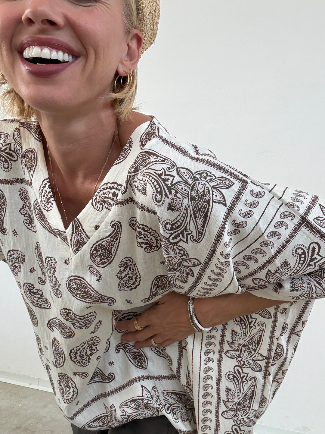 MAGLIA PAISLEY AVORIO