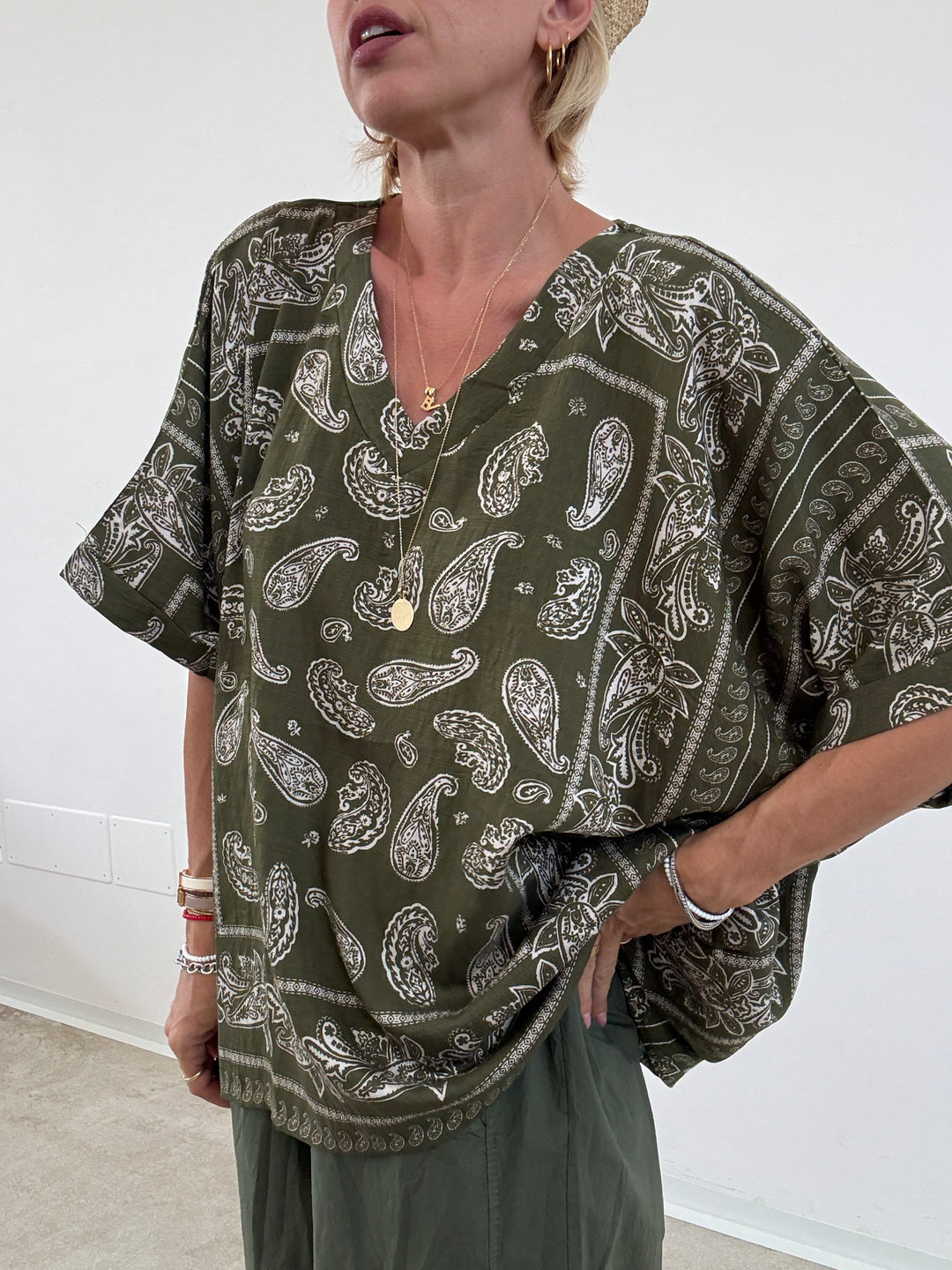 MAGLIA PAISLEY VERDE