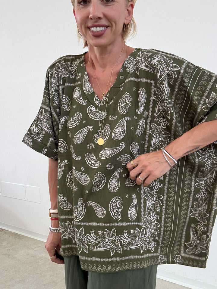 MAGLIA PAISLEY VERDE