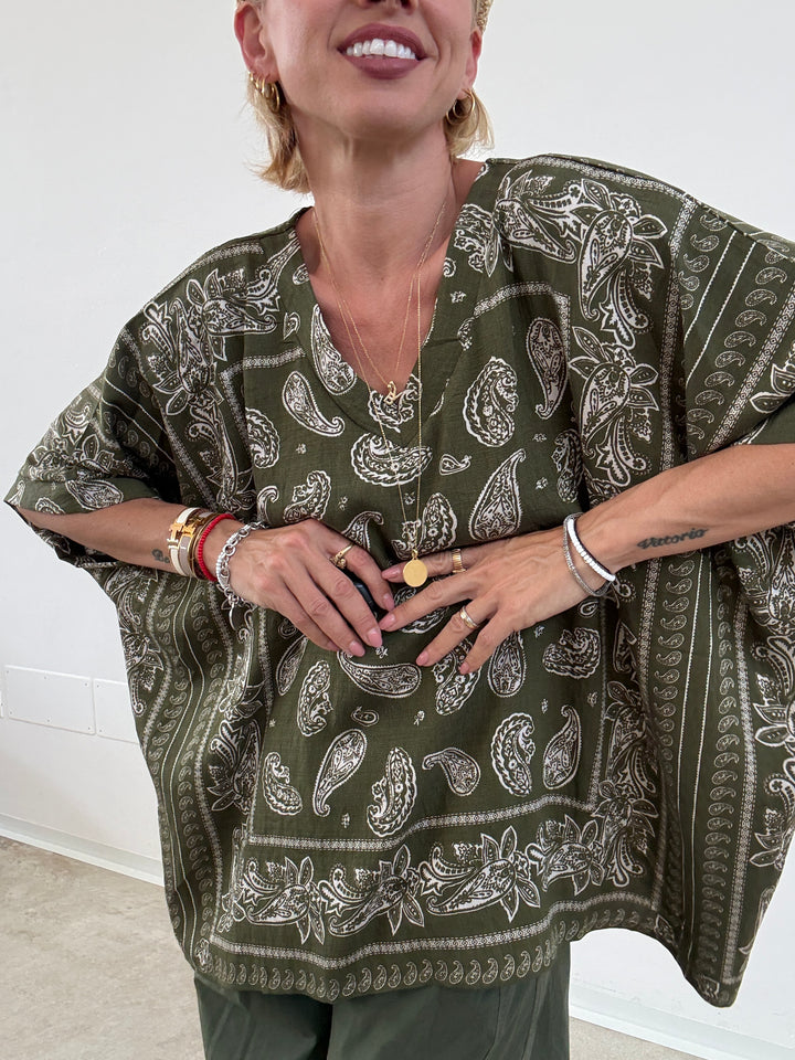 MAGLIA PAISLEY VERDE