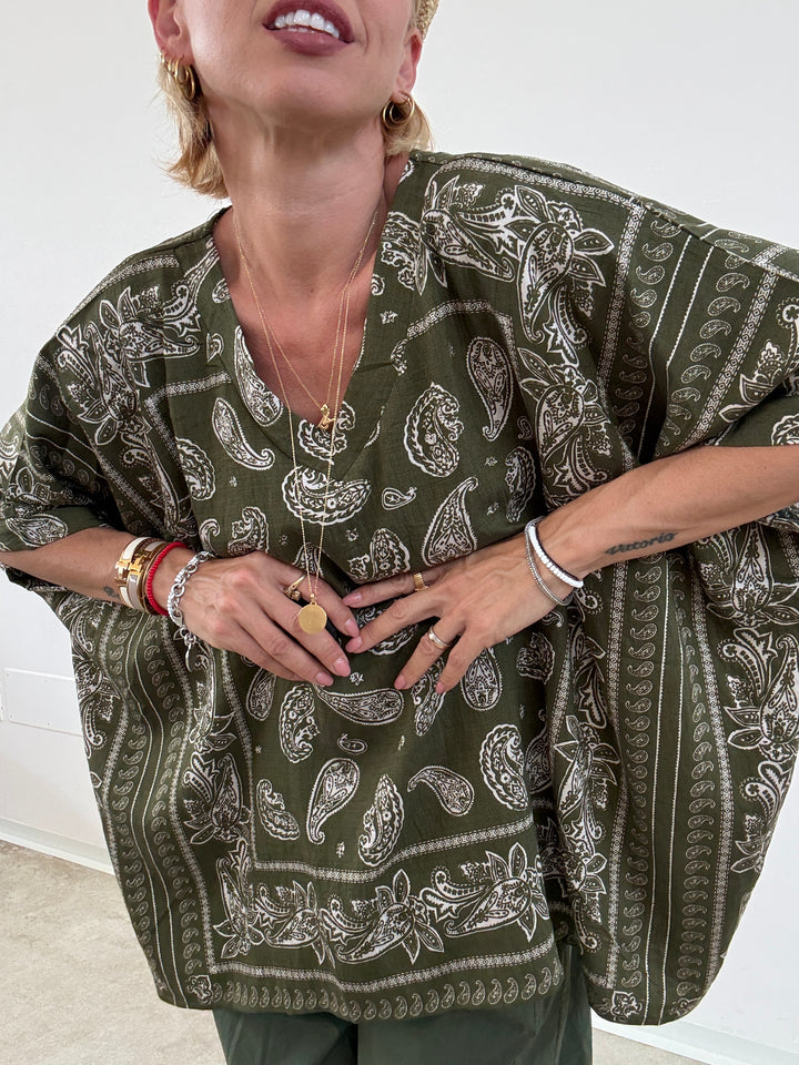 MAGLIA PAISLEY VERDE