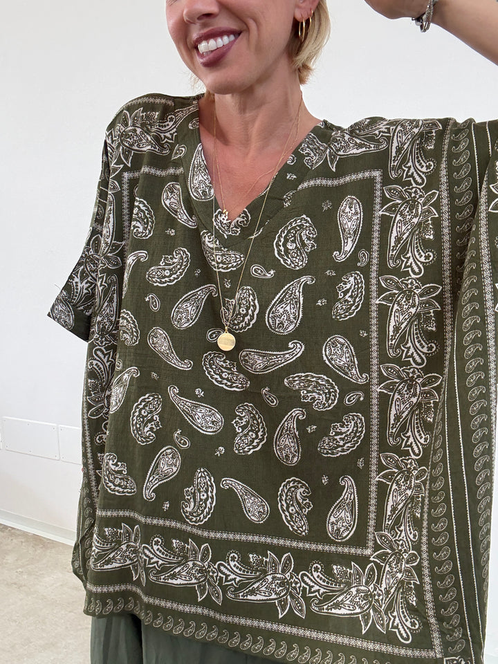 MAGLIA PAISLEY VERDE