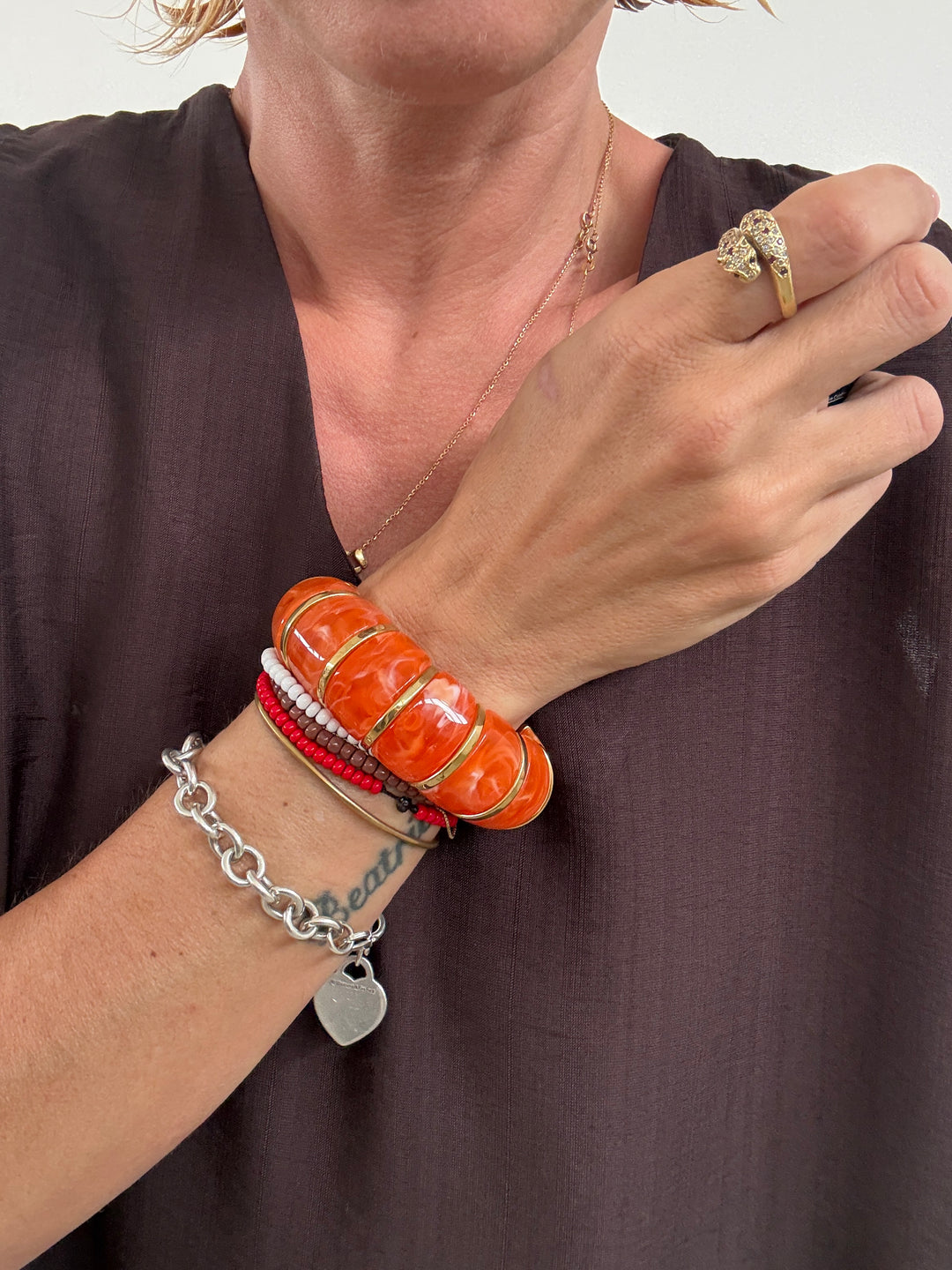 BRACCIALE ELASTICO BOMBY ARANCIO